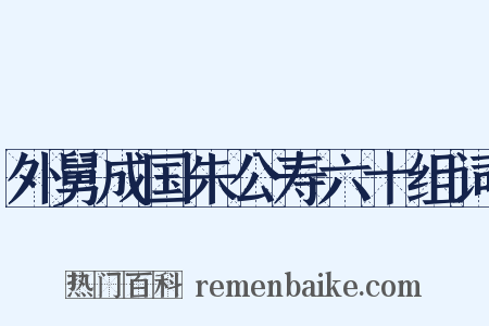 外舅成国朱公寿六十组词是什么意思的图片